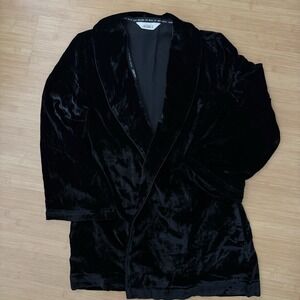 Sleeping With Jacques Bon Vivante Nouveau Velvet Robe Womens 6 Black No Tie
